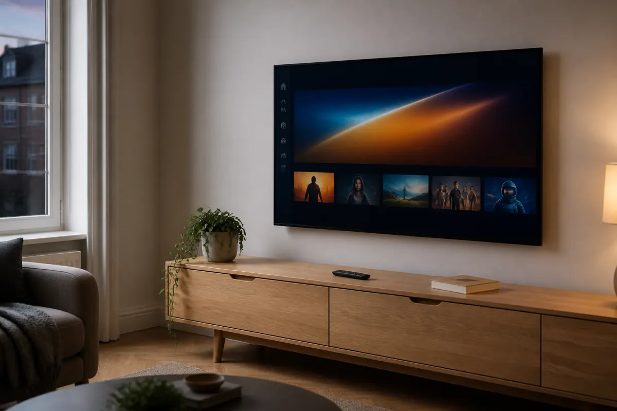 Living room TV ready for ElezaTV setup